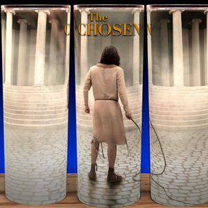 The Chosen - Jesus holding a Whip Cup Mug Tumbler 20oz